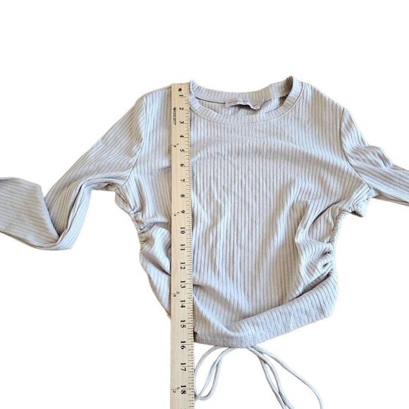 Beige botany juniors Sz S pale brown open back top - Picture 5 of 7